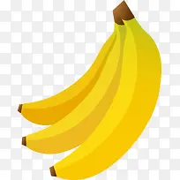 卡通黄色香蕉水果