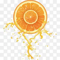 橙子，水果，橙汁，卡通