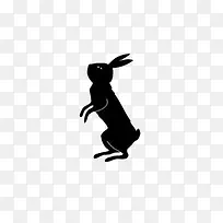 剪影兔子图片