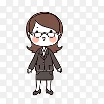 人物手绘插画可爱素材21