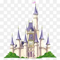 卡通紫色城堡