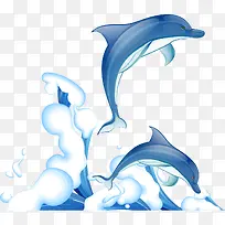 水花海豚图案