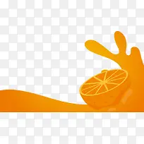 矢量手绘创意橙子