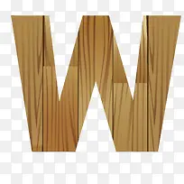 木纹英文字母W