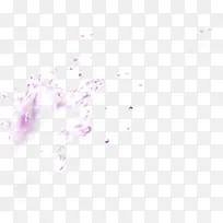 飞溅紫色水花