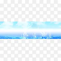 水花四溅背景banner