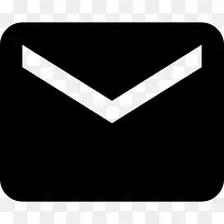 黑色信封邮件标志图标
