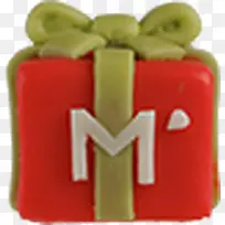 带M字母的礼品盒