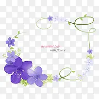紫色边框花