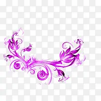 紫色精美手绘花纹欧式