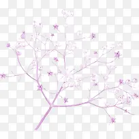 紫色设计花树素材免抠