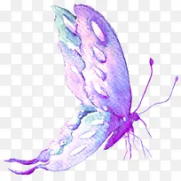 水墨紫色蝴蝶