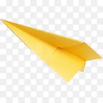 卡通创意飞翔的黄色的纸飞机