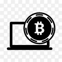 比特币和笔记本电脑The-Bitcoin-Icons