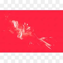 红色背景折色烟雾海报