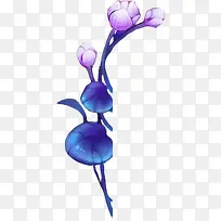蓝花朵植物花朵边框