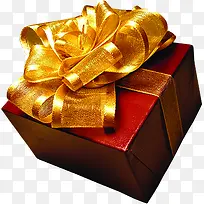 金色丝带礼盒圣诞