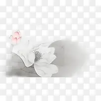 古典水墨莲花创意