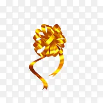 金色漂浮丝带花