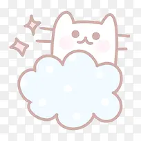 云朵小猫素材