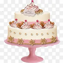 粉色生日蛋糕