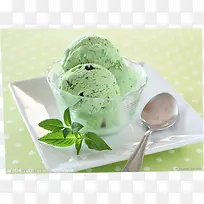 绿色清新夏季冰激凌