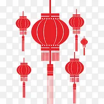 春节喜庆元素大红灯笼