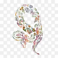 花纹装饰蛇图片素材