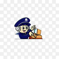 小警察看电视