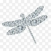钻石拼凑的蜻蜓