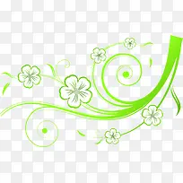 绿色欧式花纹花藤墙纸