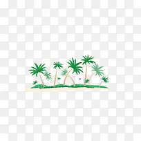 海岛椰林椰子树