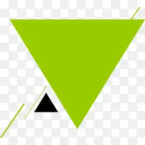 绿色高清三角海报装饰