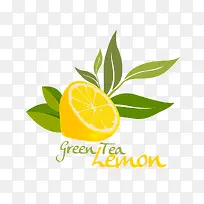 清新黄色柠檬设计元素