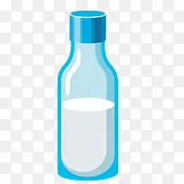 蓝色水瓶PNG矢量