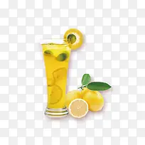 黄色的柠檬汁