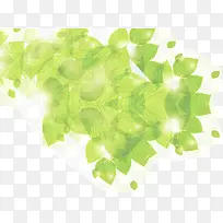 春天梦幻星光绿叶