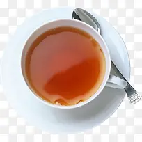 茶红茶茶杯勺子