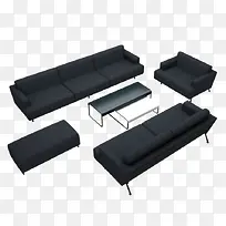 黑色沙发