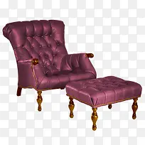 欧式紫色沙发