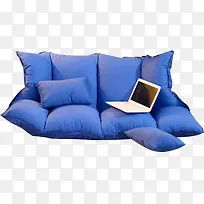 蓝色沙发样式宣传海报