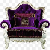 紫色欧式古典沙发