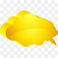 黄色立体云朵