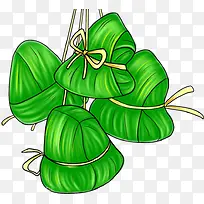 端午绿色粽子卡通粽子设计