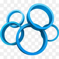 立体蓝色圆环
