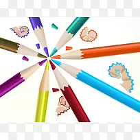 彩色 铅笔 图标 组合2