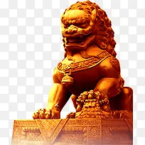 狮子荣耀守卫雕塑场景