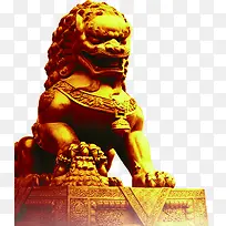 金色荣耀狮子雕塑