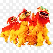 中国风舞狮子装饰图片