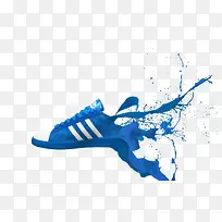 蓝色运动鞋设计